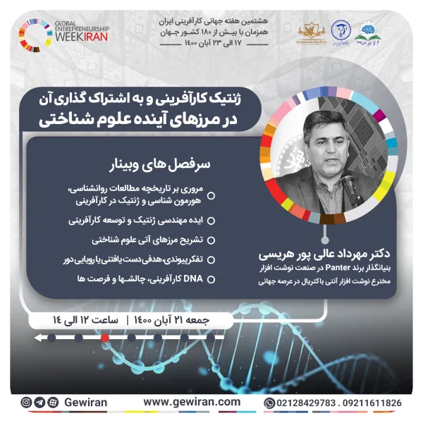 DNA / ژنتیک کارآفرینی و به اشتراک گذاری آن در مرزهای آینده علوم شناختی